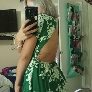 Open back, tie front dress